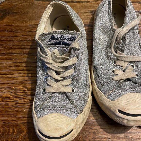 Jack Purcell for converse metallic silver sneakers - Picture 1 of 6